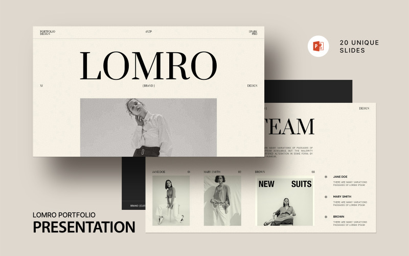 Lomro 投资组合 PowerPoint 模板