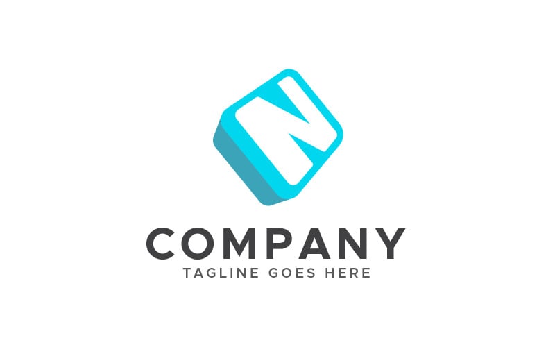 N bokstav logotyp designmallar