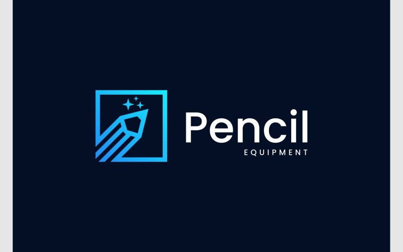 Potlood Schrijver Creatief Logo