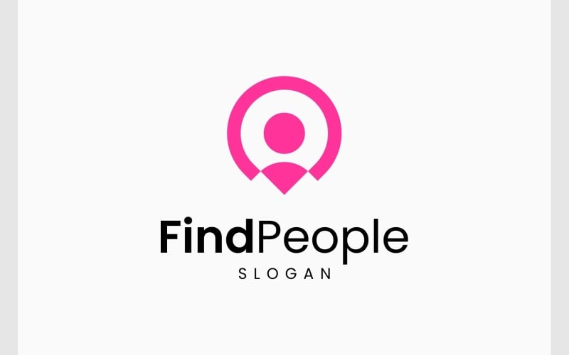Trouver des personnes Logo de localisation humaine