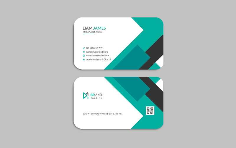 Clean and minimal visiting card design template