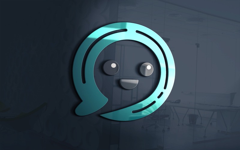 Formato vettoriale del modello logo in chat