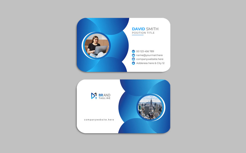 Limpio y moderno: diseño de plantilla de tarjeta de visita