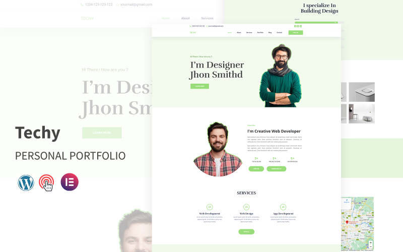 Techy - Tema de WordPress para portafolio personal