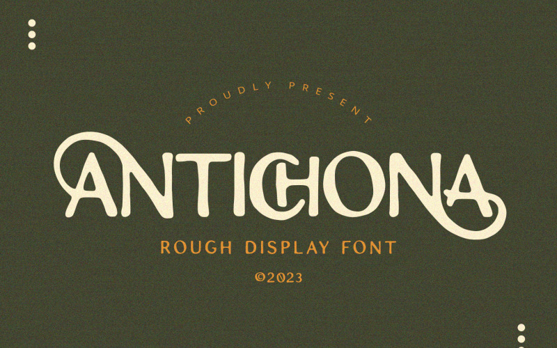 Antichona - Ruw Sans-lettertype