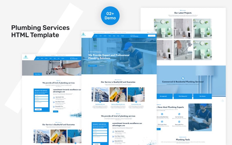 HTML-шаблон Plumbtech-Сантехнические услуги