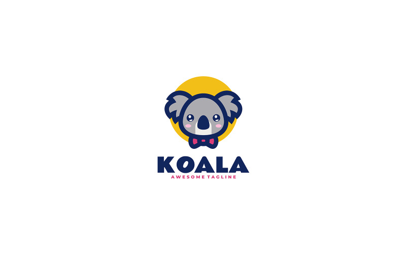 Koala, mascotte, dessin animé, logo, 1