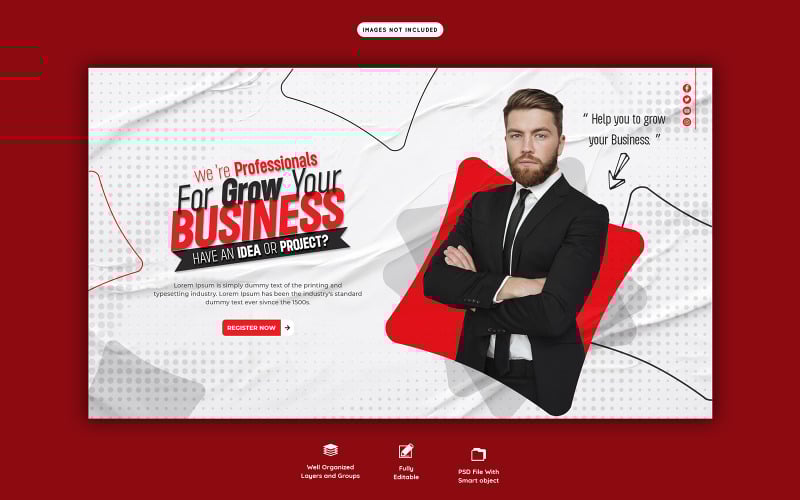 Modèle de bannière Web d'agence de marketing numérique
