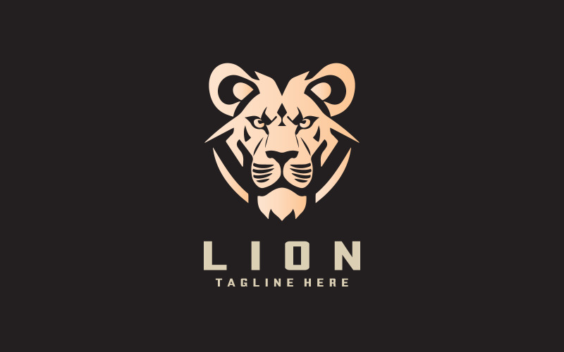Modèle de conception de logo Lion V3
