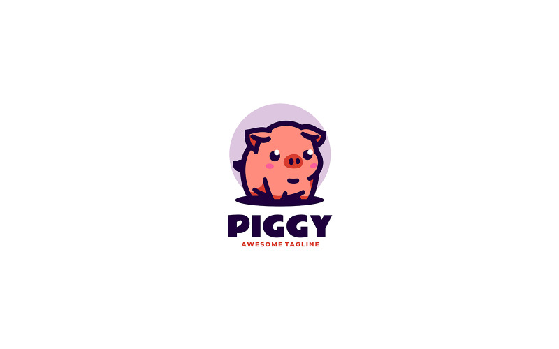 Schweinchen-Maskottchen-Cartoon-Logo 1