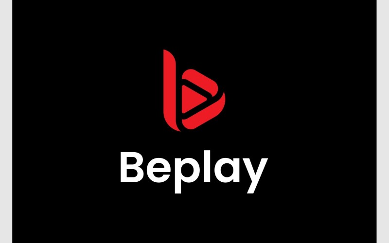 B Harfi Oynat Düğmesi Video Medya Logosu