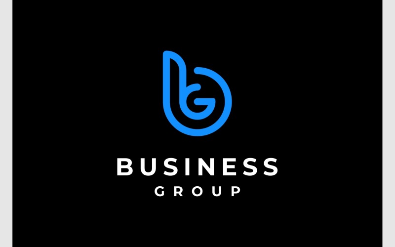 Brief BG GB eenvoudige initialen Logo