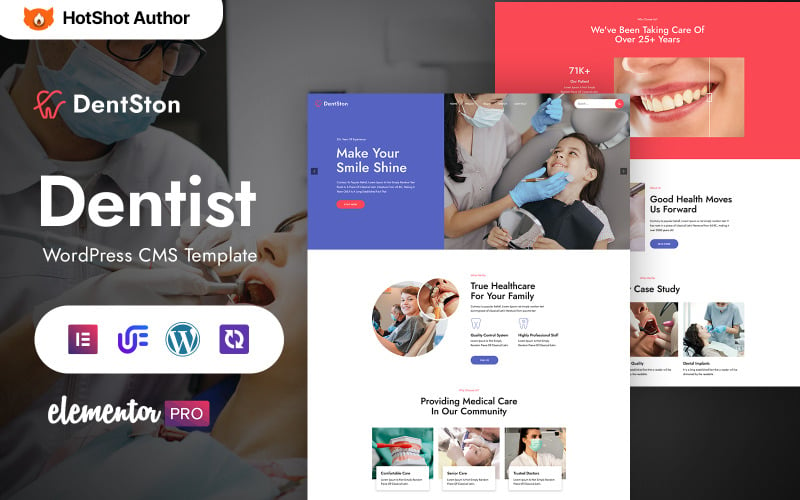 DentSton — многофункциональная тема WordPress Elementor для стоматологии