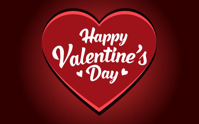 Gratis Valentijnsdag wenskaart met hart vectorillustratie