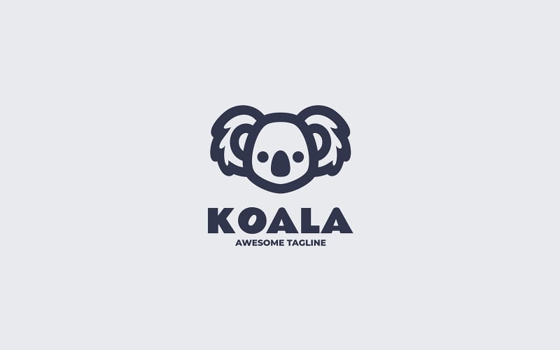 Koala, mascotte, dessin animé, logo, 2