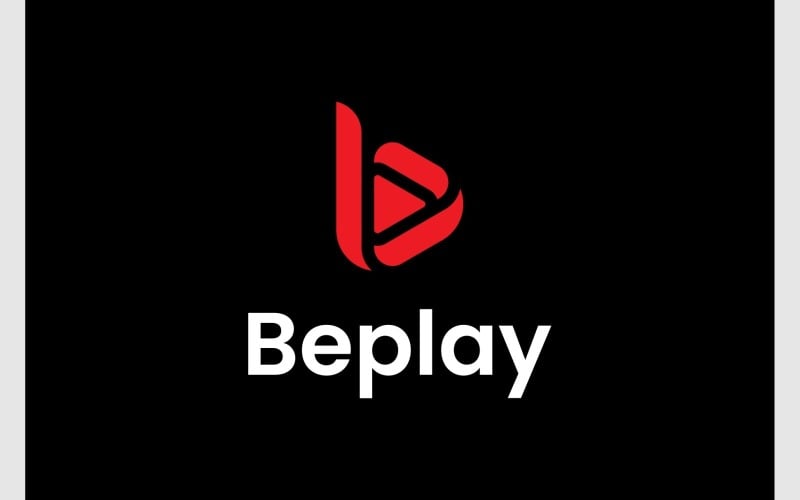 Letter B Play Button Video Media Logo - TemplateMonster