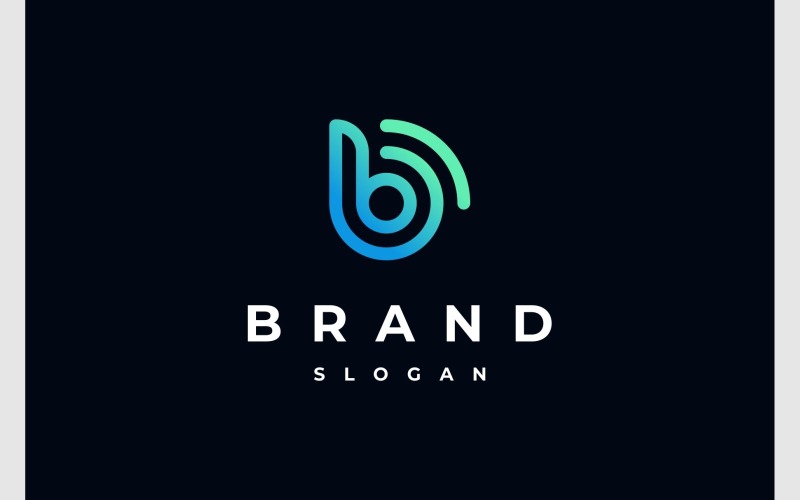 Letter B signaal uitgezonden logo