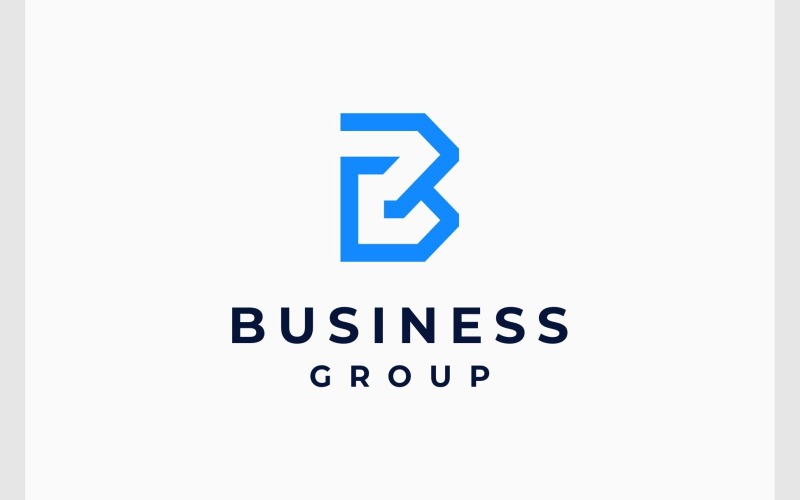 Lettre GB BG Logo monogramme moderne
