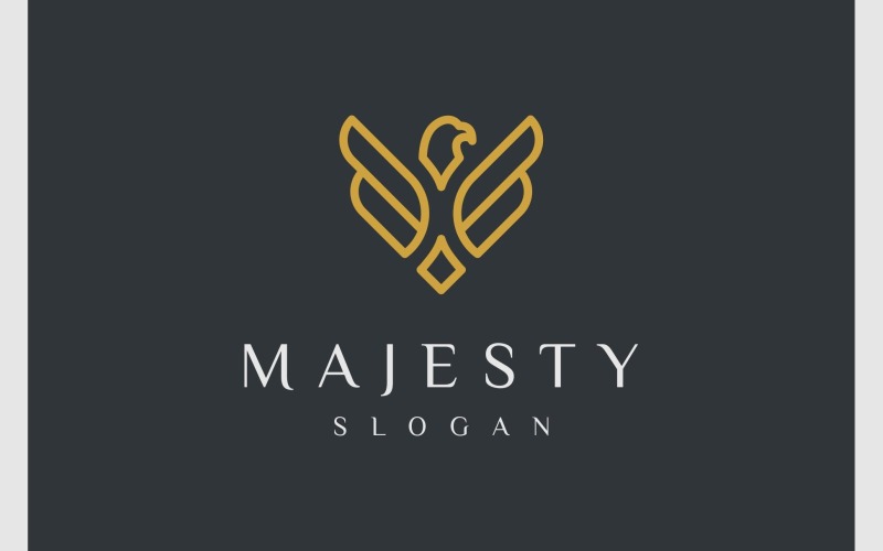 Luxusní elegantní logo Eagle Hawk Falcon