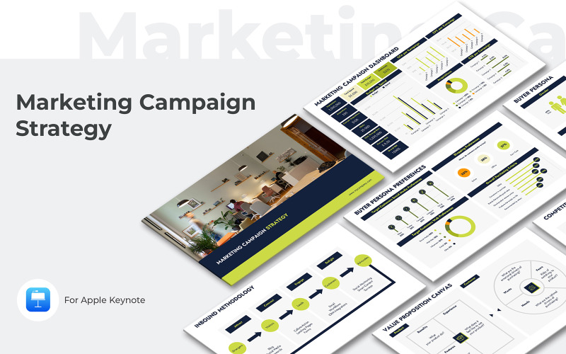 Modèle de présentation principale de stratégie de campagne marketing