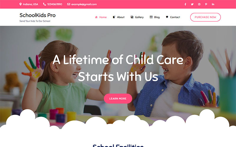 SchoolKids Pro - 幼儿园和学前班 WordPress 主题
