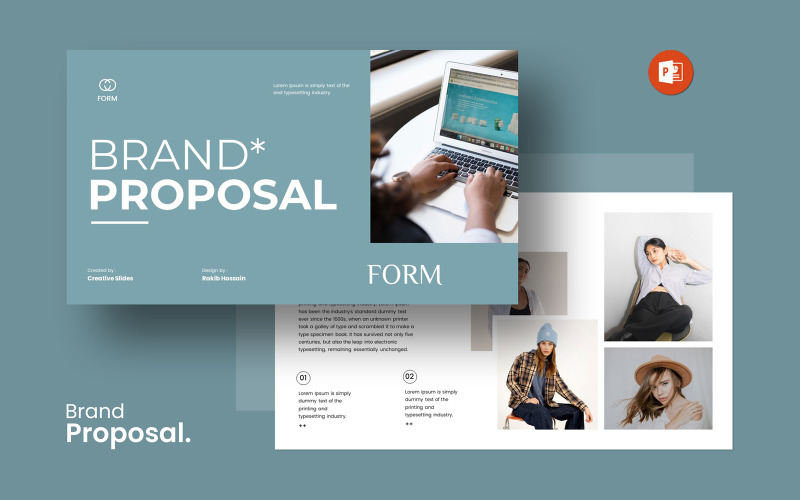 Layout dei modelli PowerPoint della proposta di marca