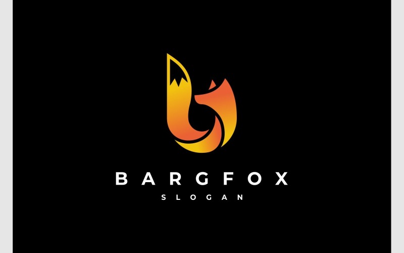 Logo creativo lettera B Fox Wolf
