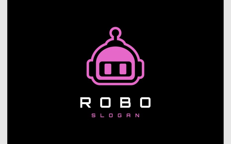 Logo de la machine Cyborg à tête de robot