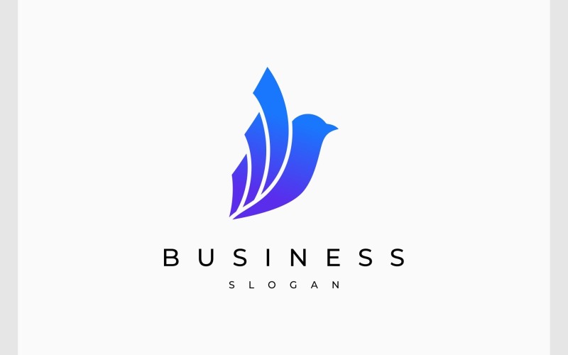 Logo dell'ala del grafico di successo in volo degli uccelli