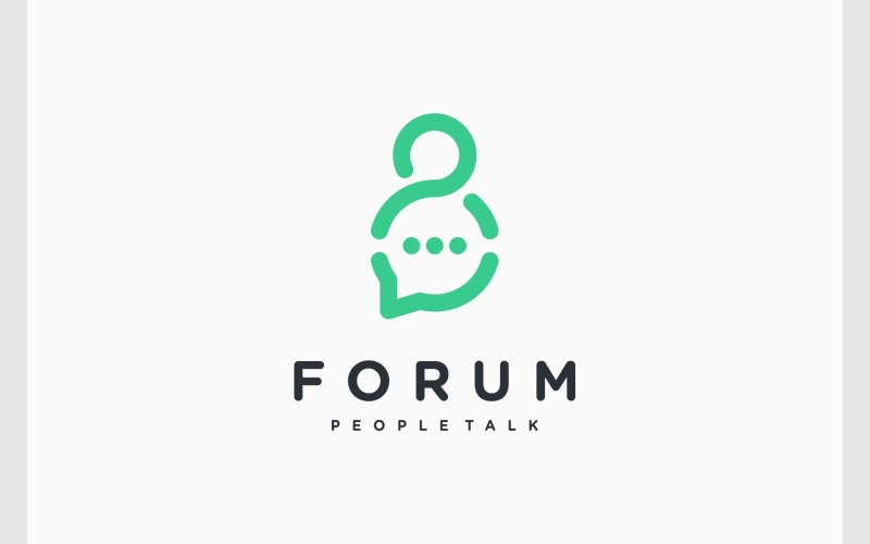 Pessoas Bubble Chat Human Talk Logo