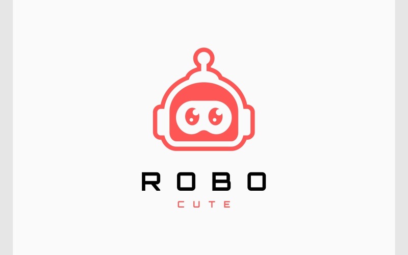 Simpatico logo della macchina robot cyborg