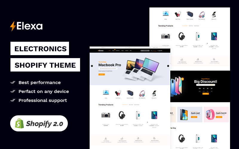 Elexa -电子数码商店高级Shopify 2.0多用途响应式主题