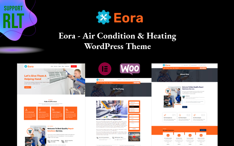 Eora - Klimatizace & Topení WordPress Téma