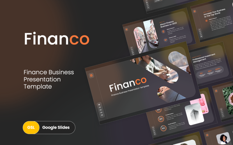 Financo – шаблон Google Slides Pitch Deck для фінансів