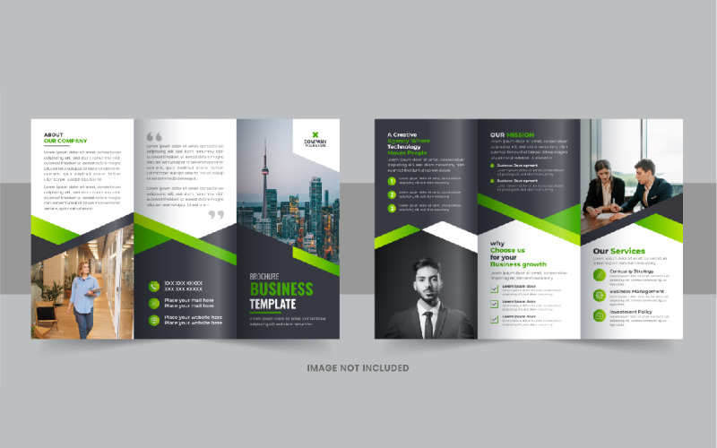 Företags trefaldig broschyr, Modern Business Trifold broschyrmall