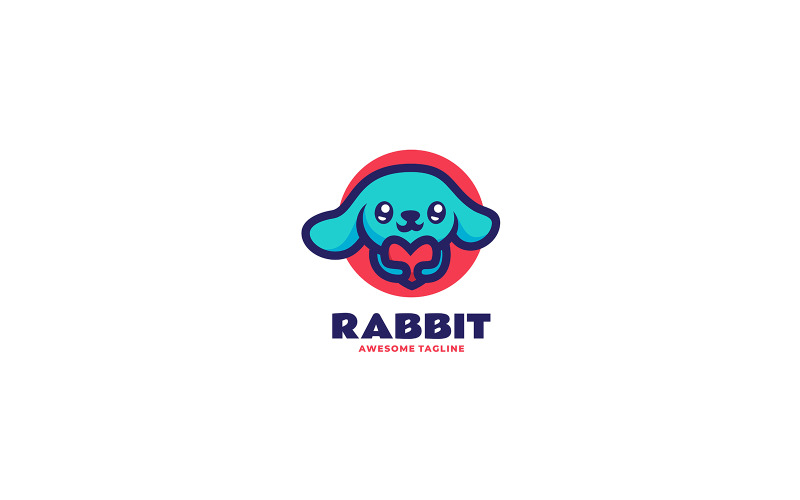Kaninchen-Maskottchen-Cartoon-Logo 2
