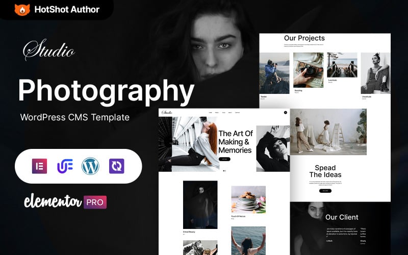 Studio - Motyw WordPress do portfolio fotograficznego Elementor