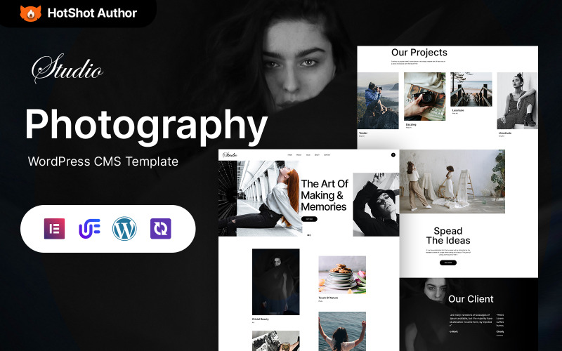 Studio - Motyw WordPress do portfolio fotograficznego Elementor