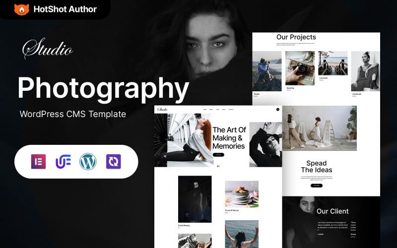 Studio - Tema WordPress Elementor per portfolio fotografico