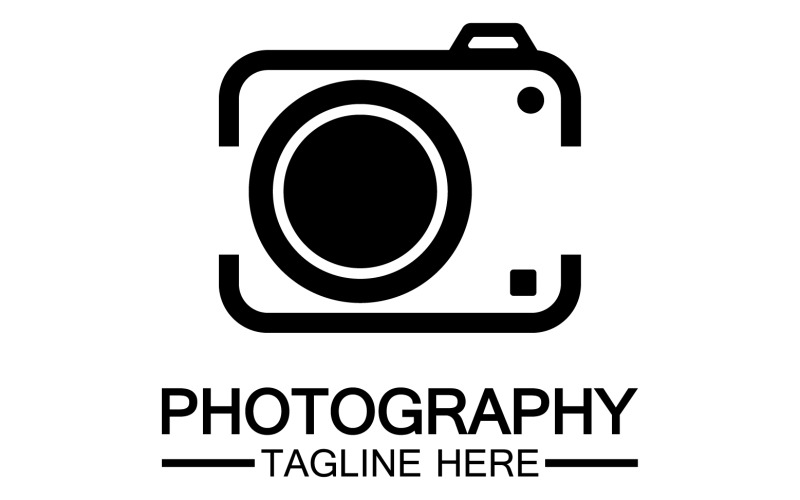 Camera icon logo simple elegant V18