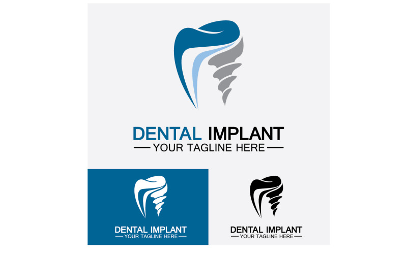 Dental logo design vektor mall kreativ tandläkare logotyp version 15
