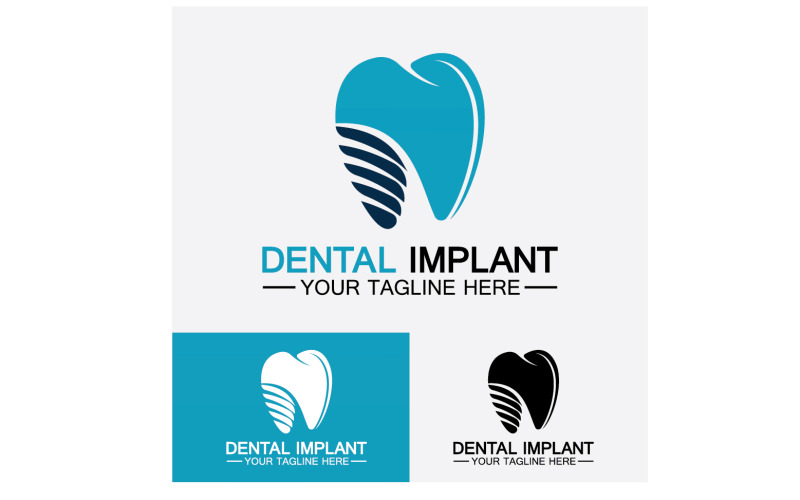 Dental logotyp design vektor mall kreativ tandläkare logotyp version 21