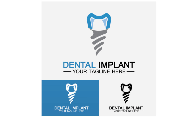 Modelo de vetor de design de logotipo dentário logotipo criativo do dentista versão 3