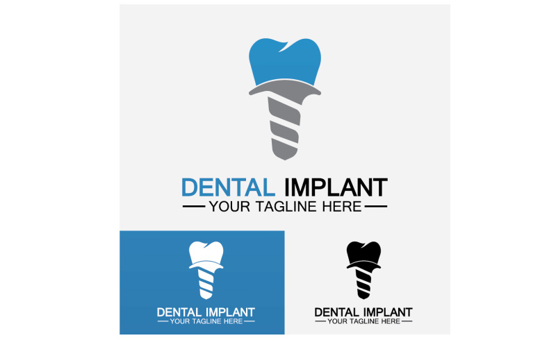 Modelo de vetor de design de logotipo dentário logotipo criativo do dentista versão 5