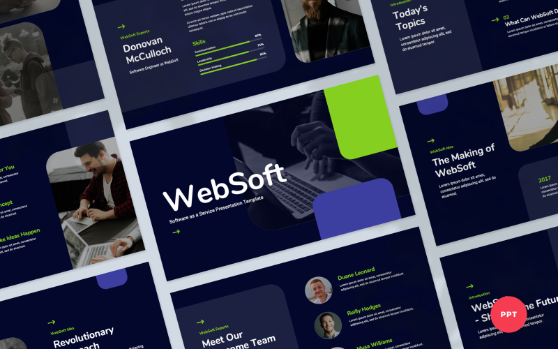 WebSoft — szablon prezentacji SaaS w programie PowerPoint