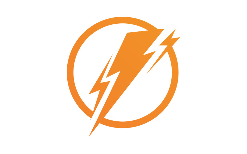 Bliksem elektrische Thunderbolt gevaar vector logo pictogram sjabloon versie 1