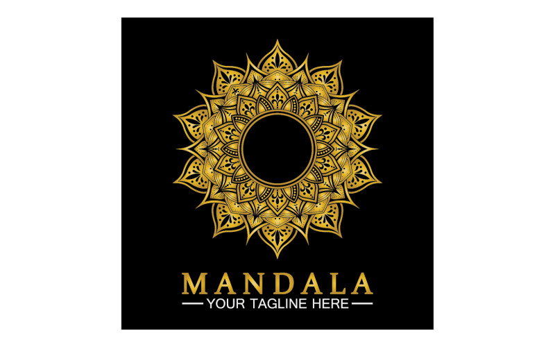 Décoration mandala en ornement ethnique oriental doodle version 12