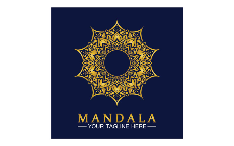 Decorazione mandala in ornamento etnico orientale doodle versione 9