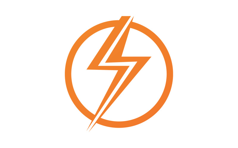 Modèle d'icône de logo vectoriel Lightning Electric ThunderBolt Danger version 21