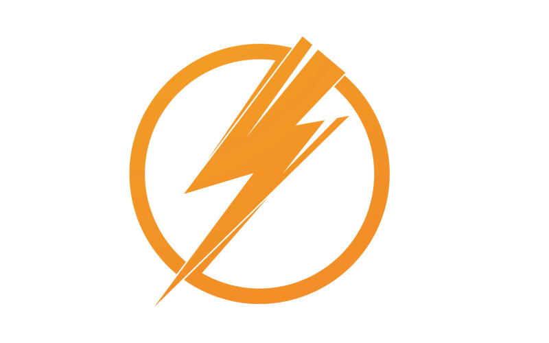 Modello icona logo vettoriale Lightning Electric ThunderBolt Danger versione 16